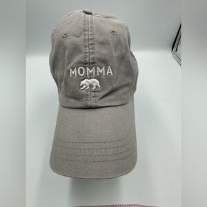 State Of Mine Mama Bear Baseball Cap One Size Im a Cool Mom Soft Gray Adjustable